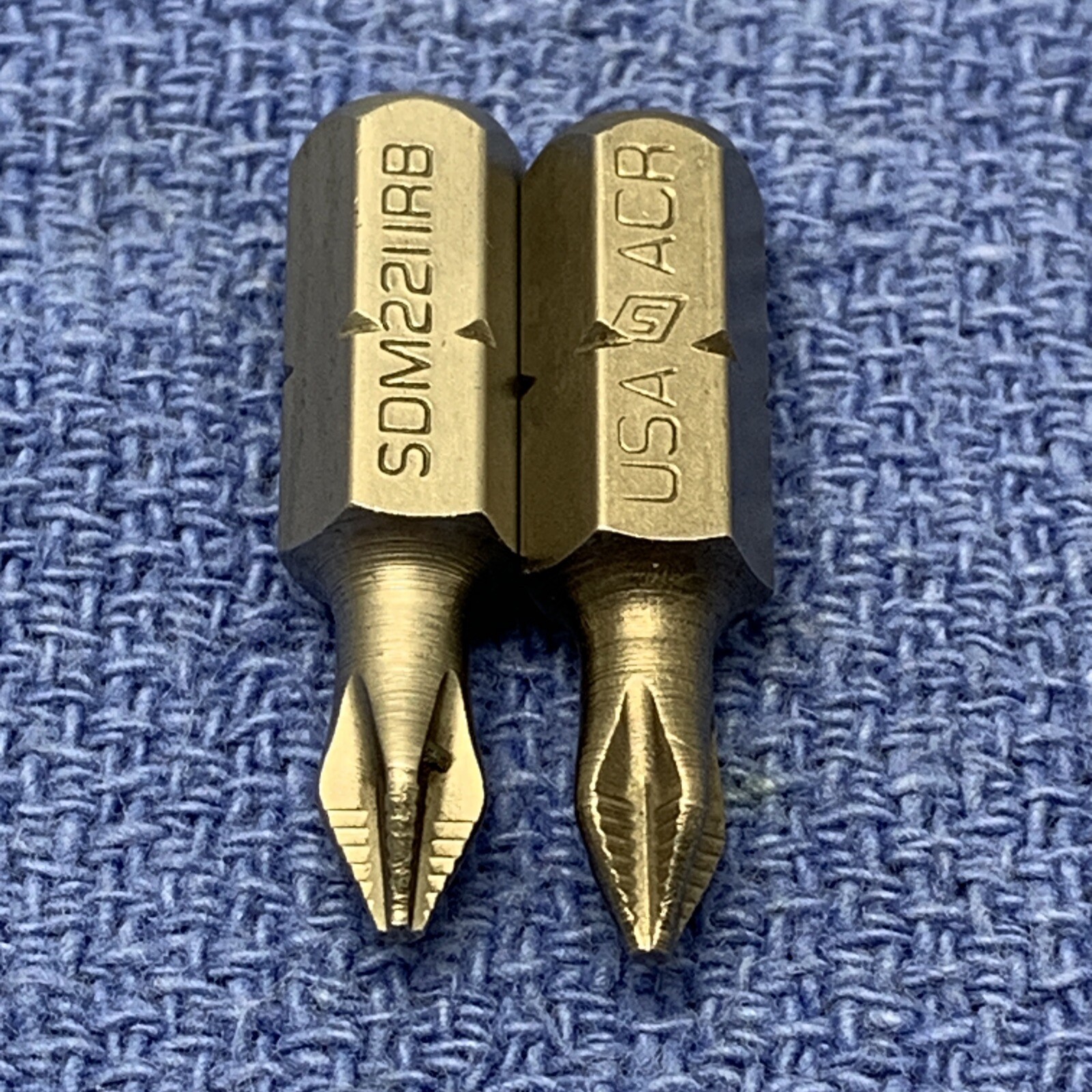 2 Snap on USA NEW 1/4″ Hex #1 Phillips ACR Screwdriver Bits SDM221IRB