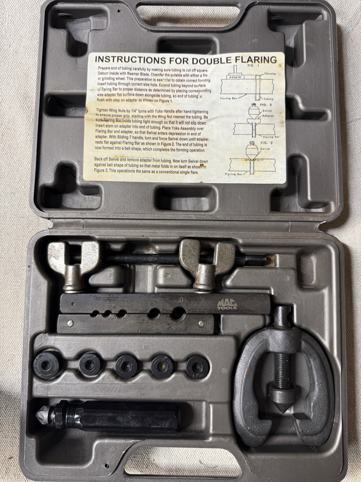 MAC Tools FT159B Metric Double Flaring Tool Kit Brake Line Fuel Line Flaring Set