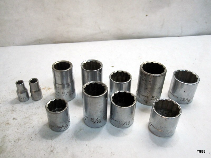 CRAFTSMAN set of 11 sockets mix lot see description