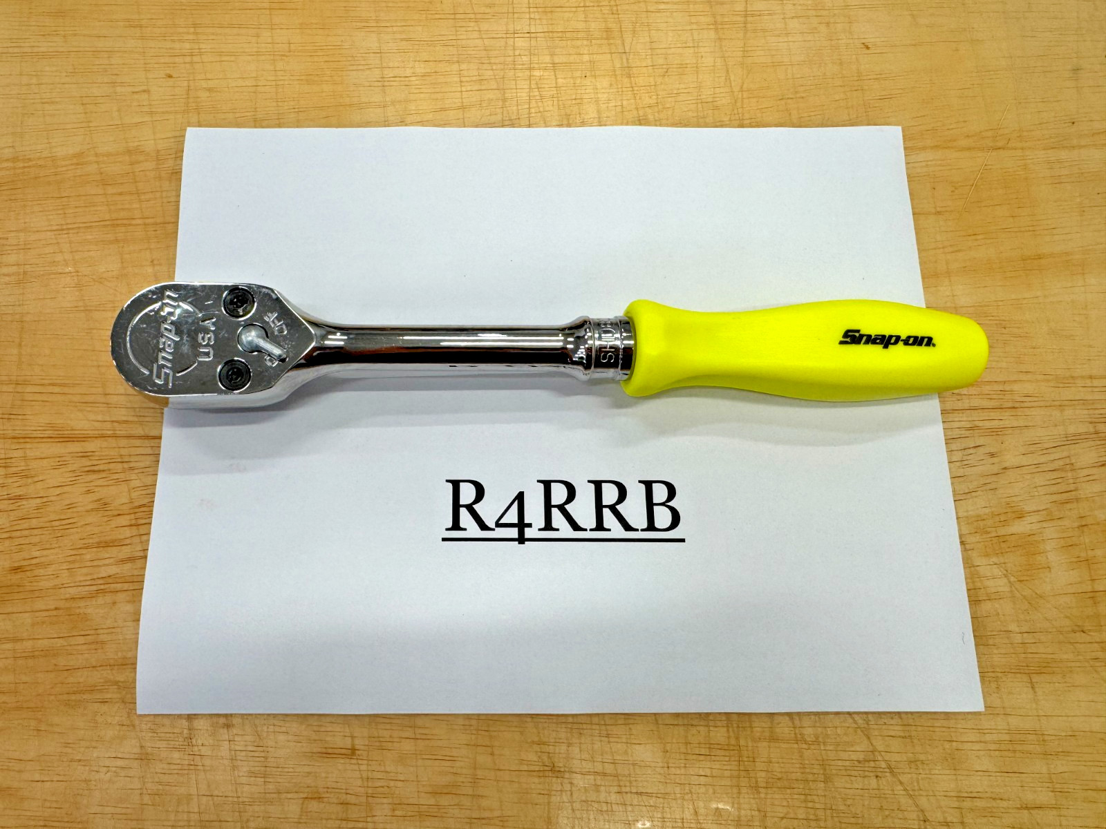 Snap-on Tools USA HIVIZ 1/2″ Drive Hard Grip Standard Ratchet SHD80AHV RARE NOS