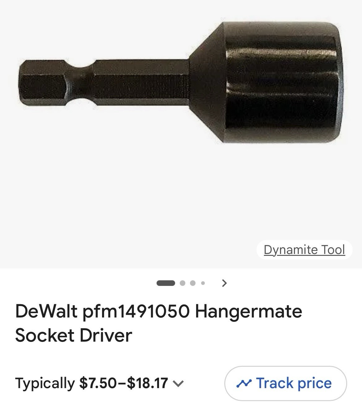 DeWalt Socket Driver For 1/4” Concrete Hanger (Qty 5 Count)