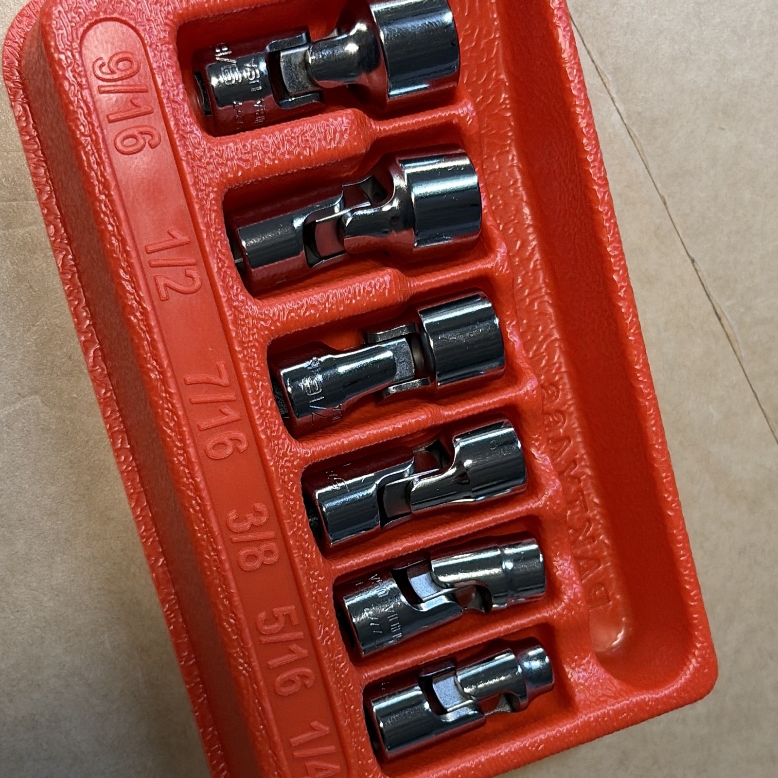 Snap-on 1/4″ DRIVE FLEX SOCKETS 12 point 106TMUA