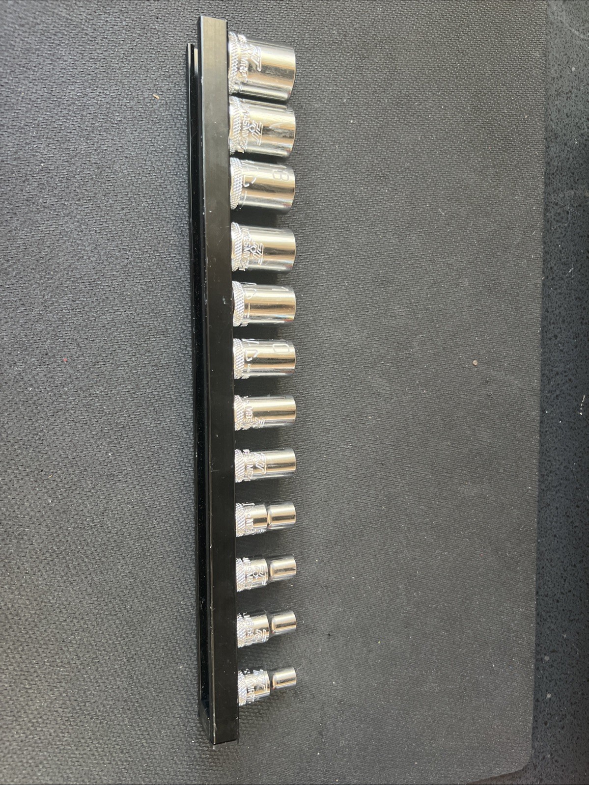 Mac Tools 12-PC 1/4″ Drive Metric Spline Socket Set Smm12sbrpt Snap On Rail🔥