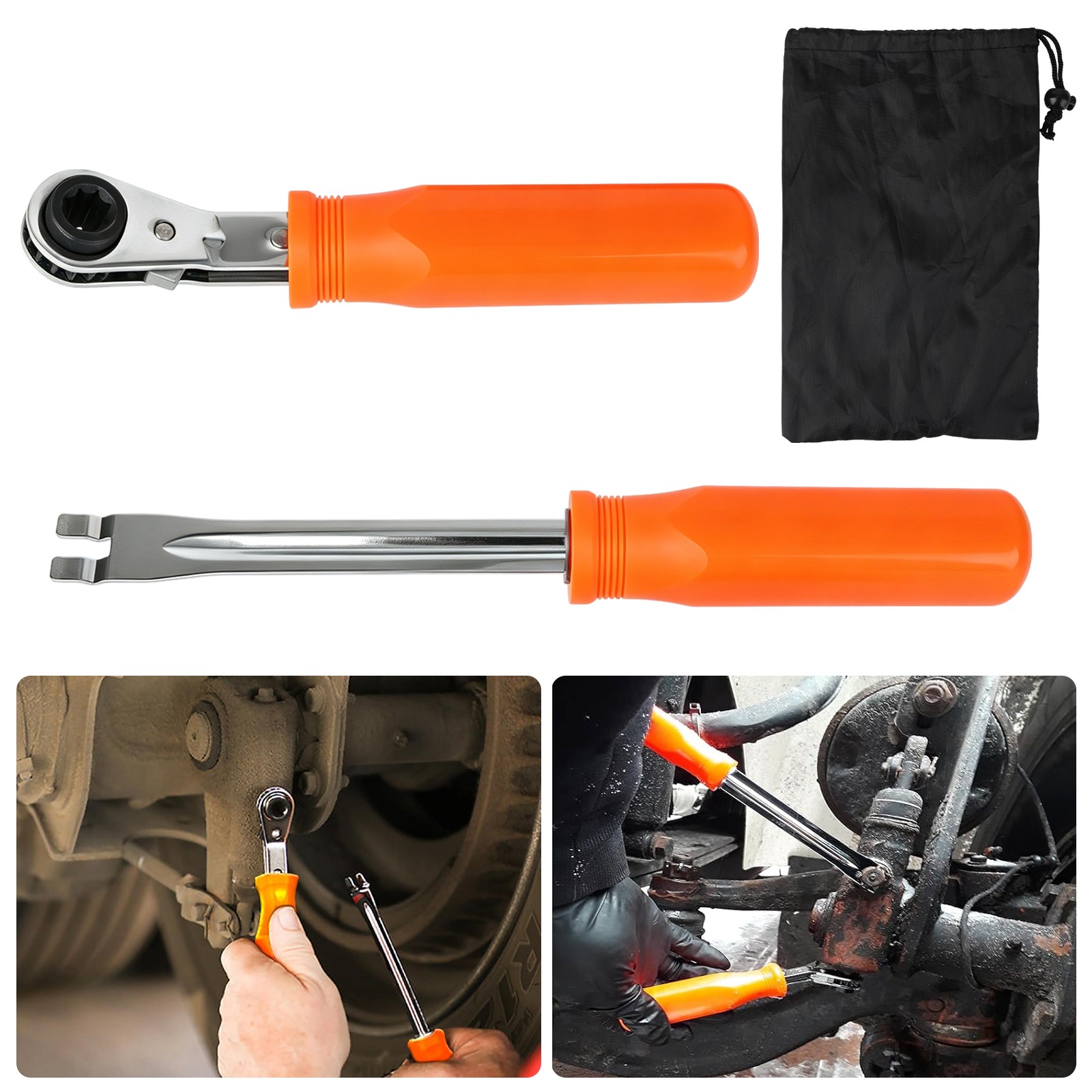 Automatic Slack Adjuster Release Tool w/ 5/16″ Ratchet Wrench Brake for Trailer