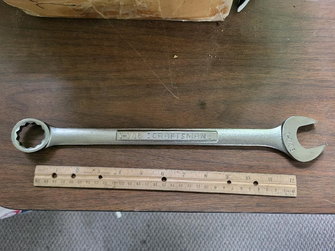 CRAFTSMAN USA Made 1 1/16″ WRENCH Standard SAE INCH Combination 44706 NOS 12 PT
