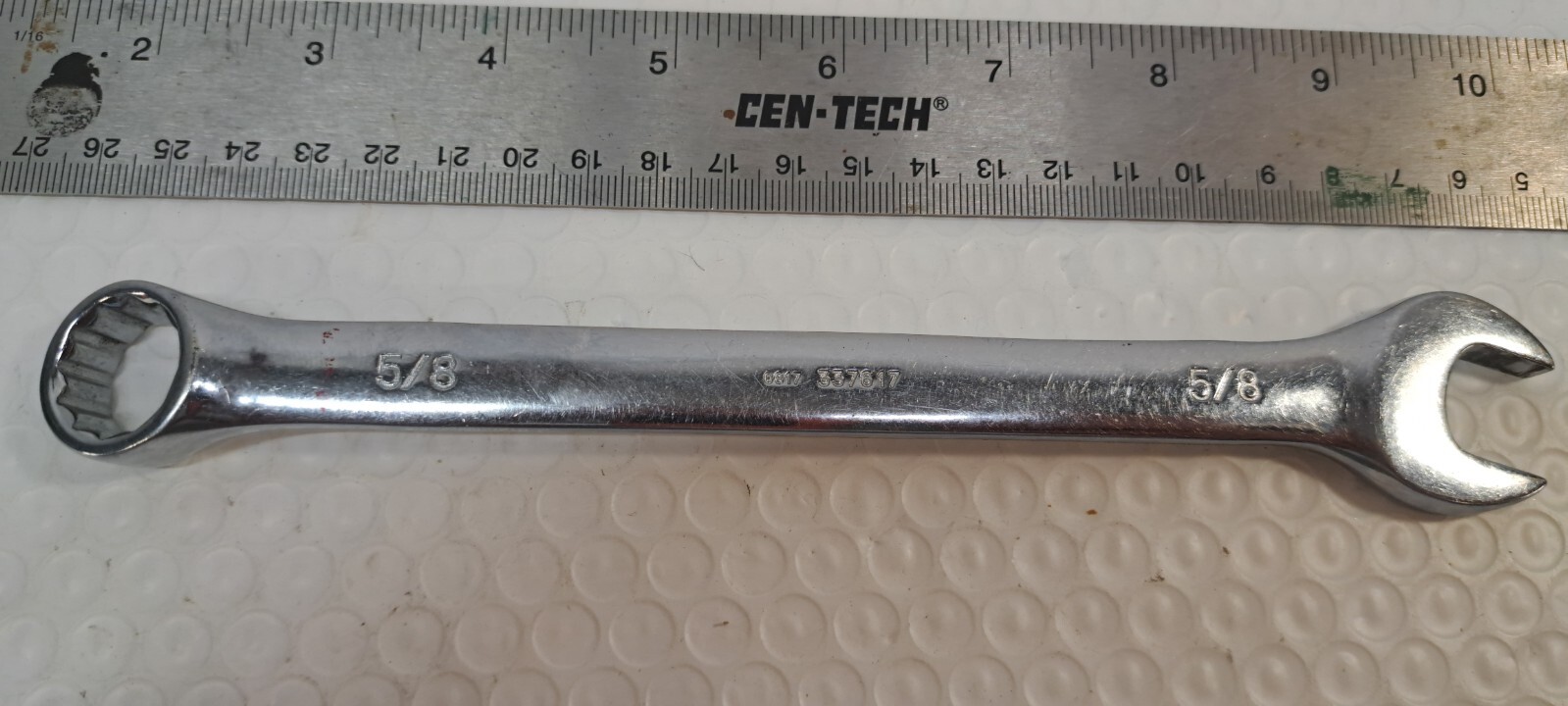 Kobalt 5/8″ Standard SAE 12 Point Polished Chrome Combo Open Box Wrench 337617