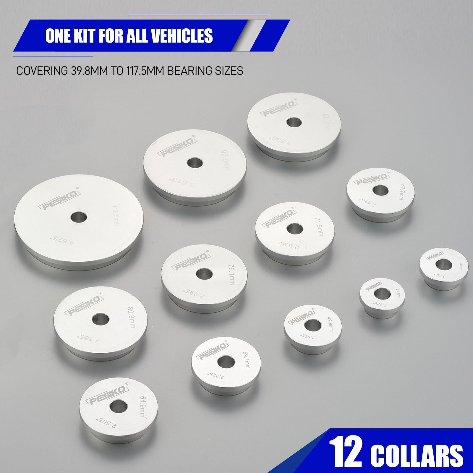 PESIKO Bearing Race and Seal Driver Kit 13pc – Universal Wheel 13pcs, 13PC