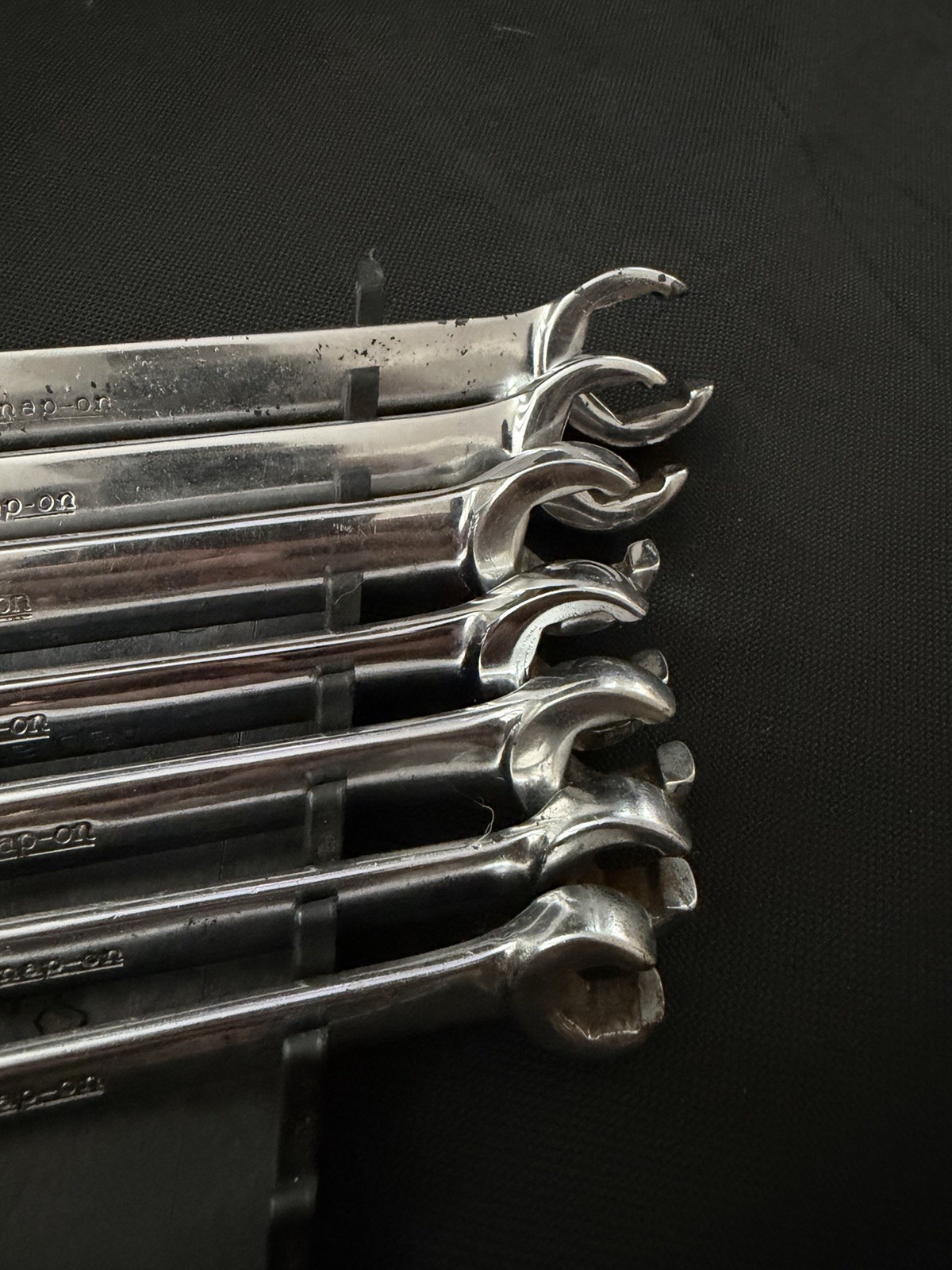 Snap-On Tools USA SAE Open-End RXS Flare Nut Combination Wrench SET of 7