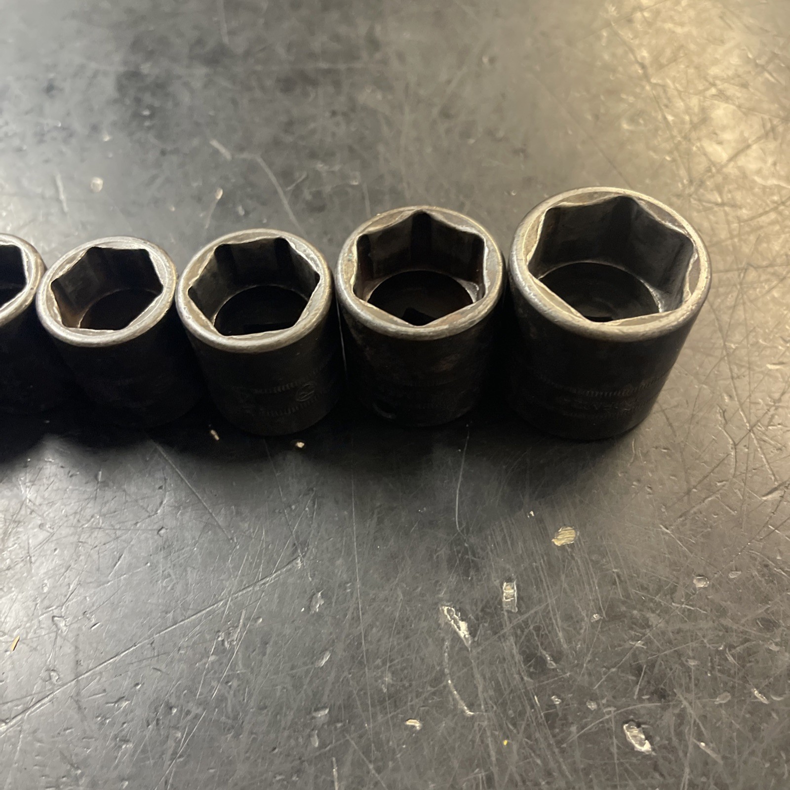 Snap-On 13 Pcs 3/8″ Dr 6pt Deep Impact Sockets 8-19mm + 24mm Missing 18 & 20