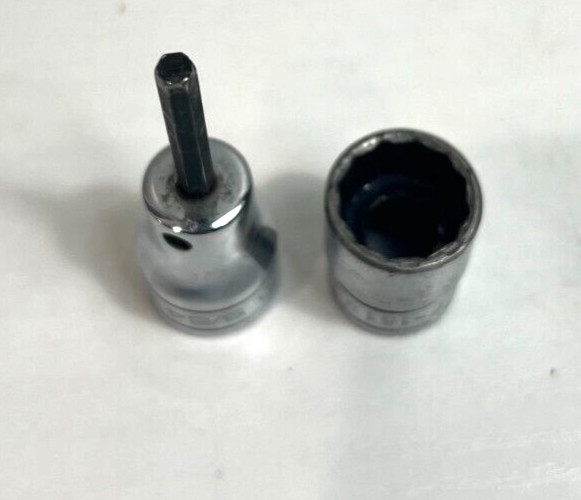 Snap-On FA4.5A 9/64″ SAE Hex Allen Bit & 1/2″ Shallow Point Socket F-161 3/8″