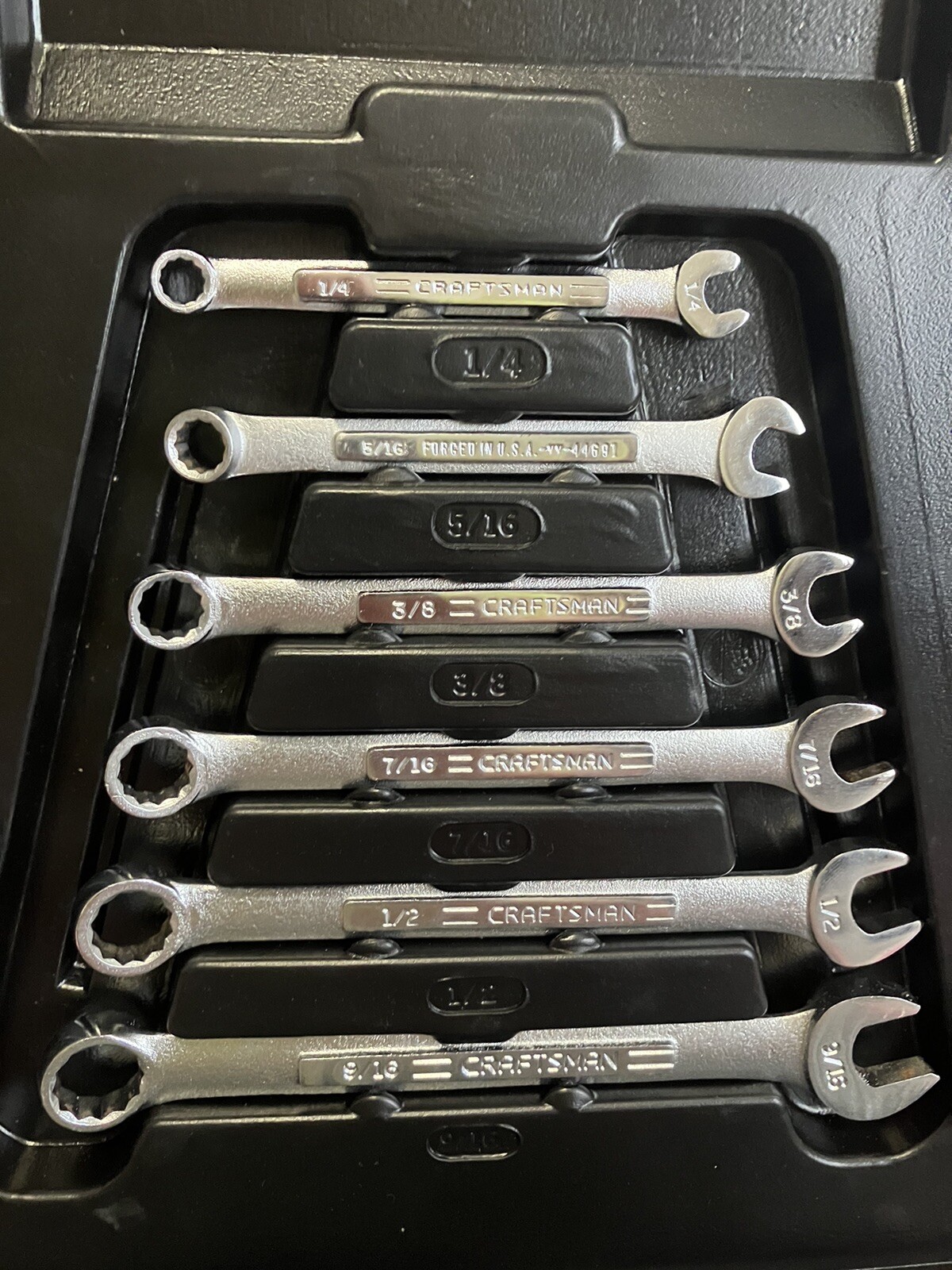 Vintage Craftsman 107pc Mechanics Tool Set USA USED SAE Metric 1/4” 3/8” 1/2” Dr