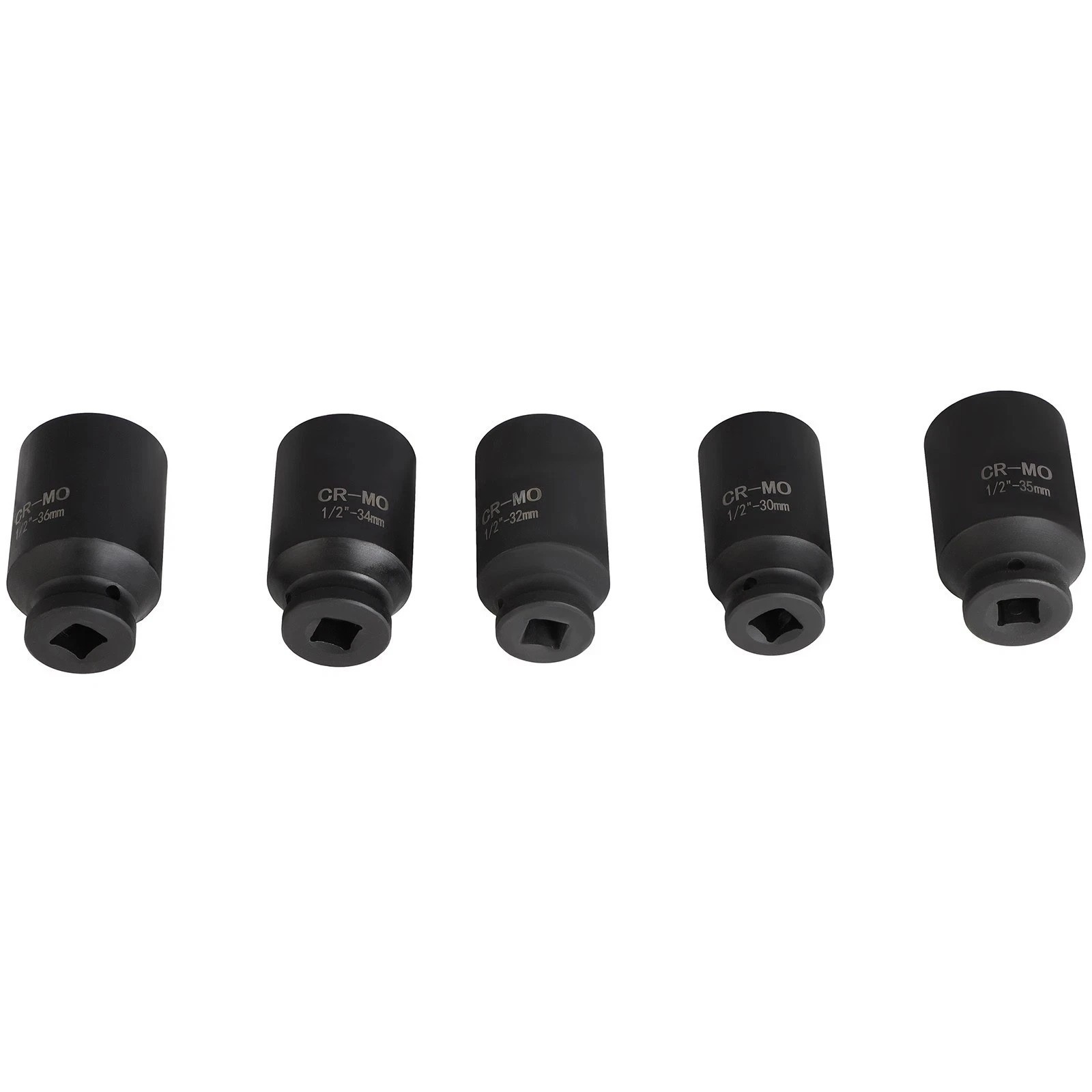 1/2″ Drive 12 Point Deep Impact Socket Set 5PCS 30mm 32mm 34mm 35mm 36mm
