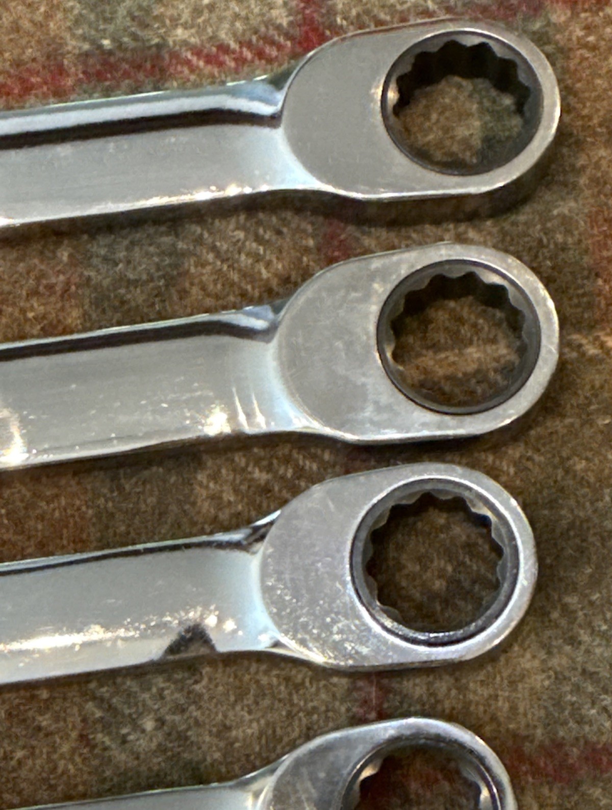 Snap-on 10pc METRIC Non-Reverse Ratcheting Combo Wrench Set SOXRM710A 10-19mm