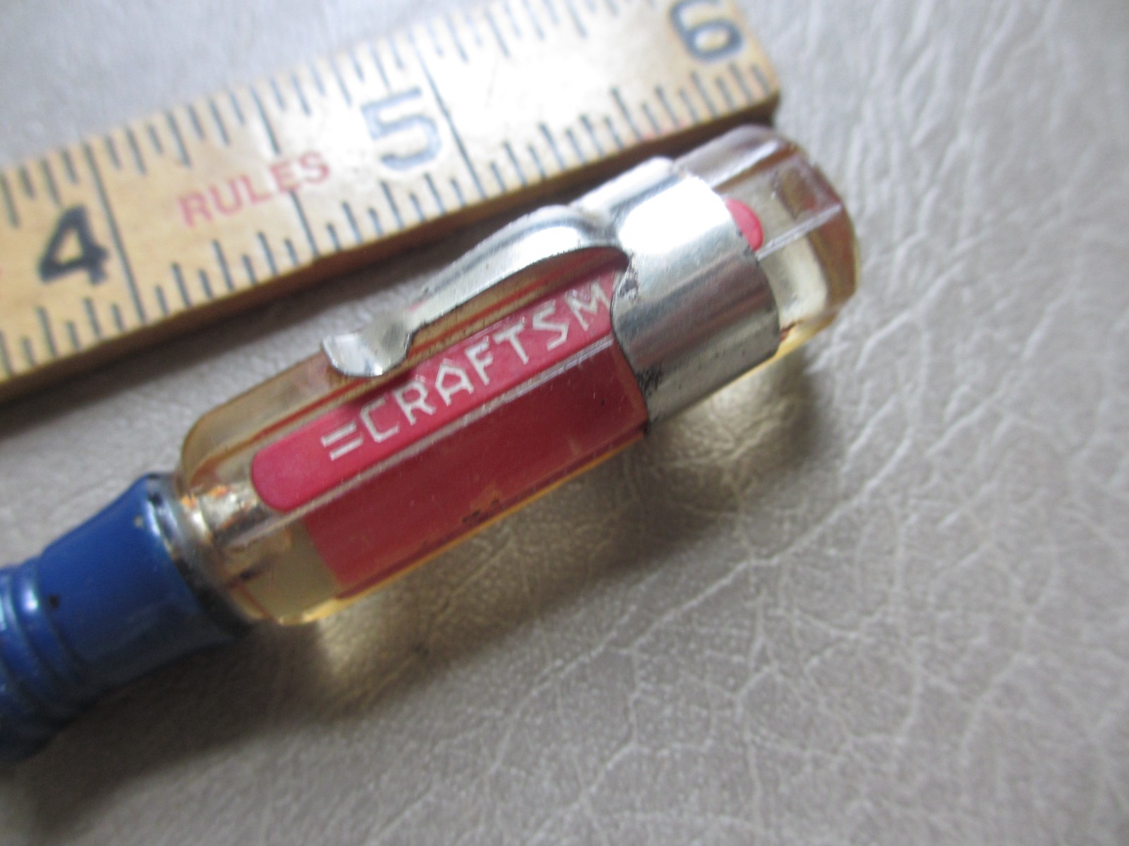 Craftsman Vintage Clear Mini Screwdriver Pair 41293, 41542 Philips, and Straight