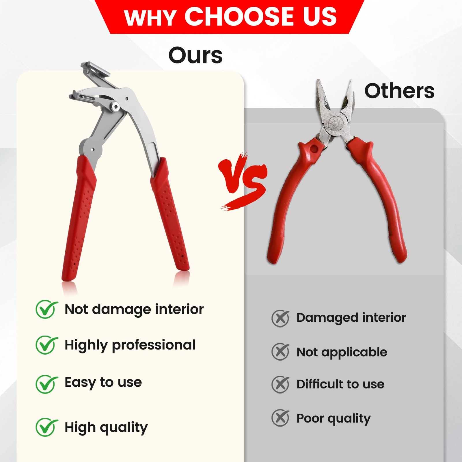 Car Clip Pliers, Panel Clip Removal Tool, Professional Auto Clip Removal Pliers