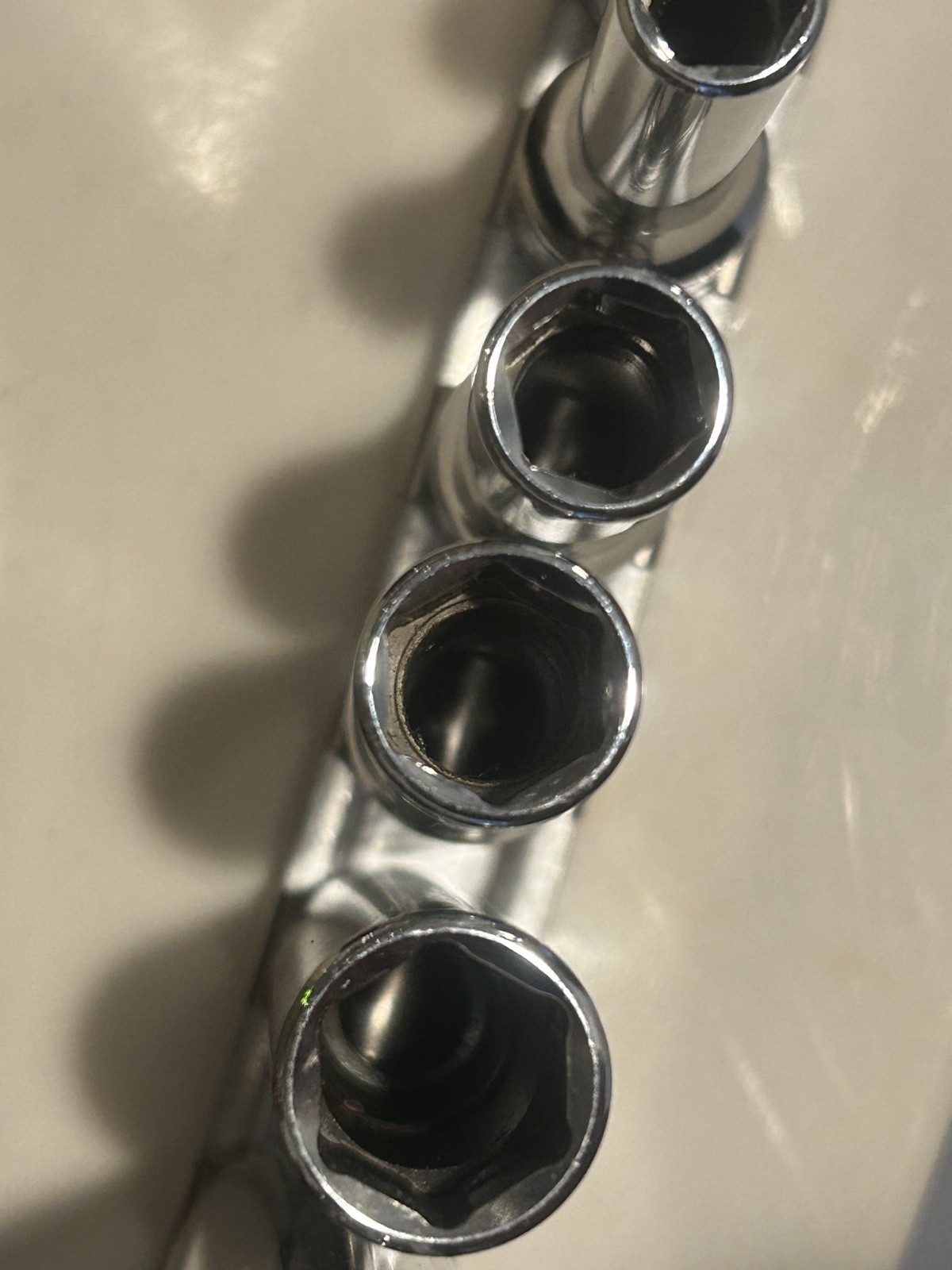 Snap On 11Pc 3/8” Frank Drive Deep 6PT SAE Chrome Socket Set (1/4”-7/8”) USA NEW