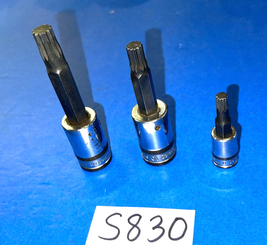SNAP-ON TOOLS 3 PIECE METRIC TRIPLE SQUARE SOCKET DRIVERS 8MM, 10MM, 12MM