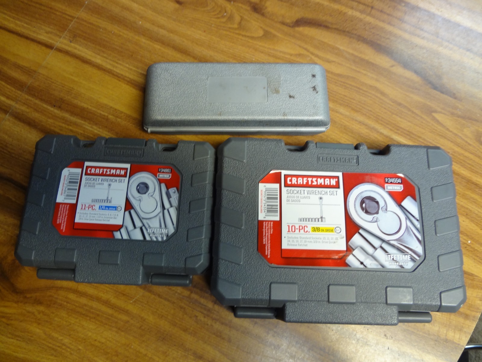 3 Sets 2 Craftsman 1 unbranded. 34554 34861 1/4″ + 3/8″ Sockets+ Retching Driver