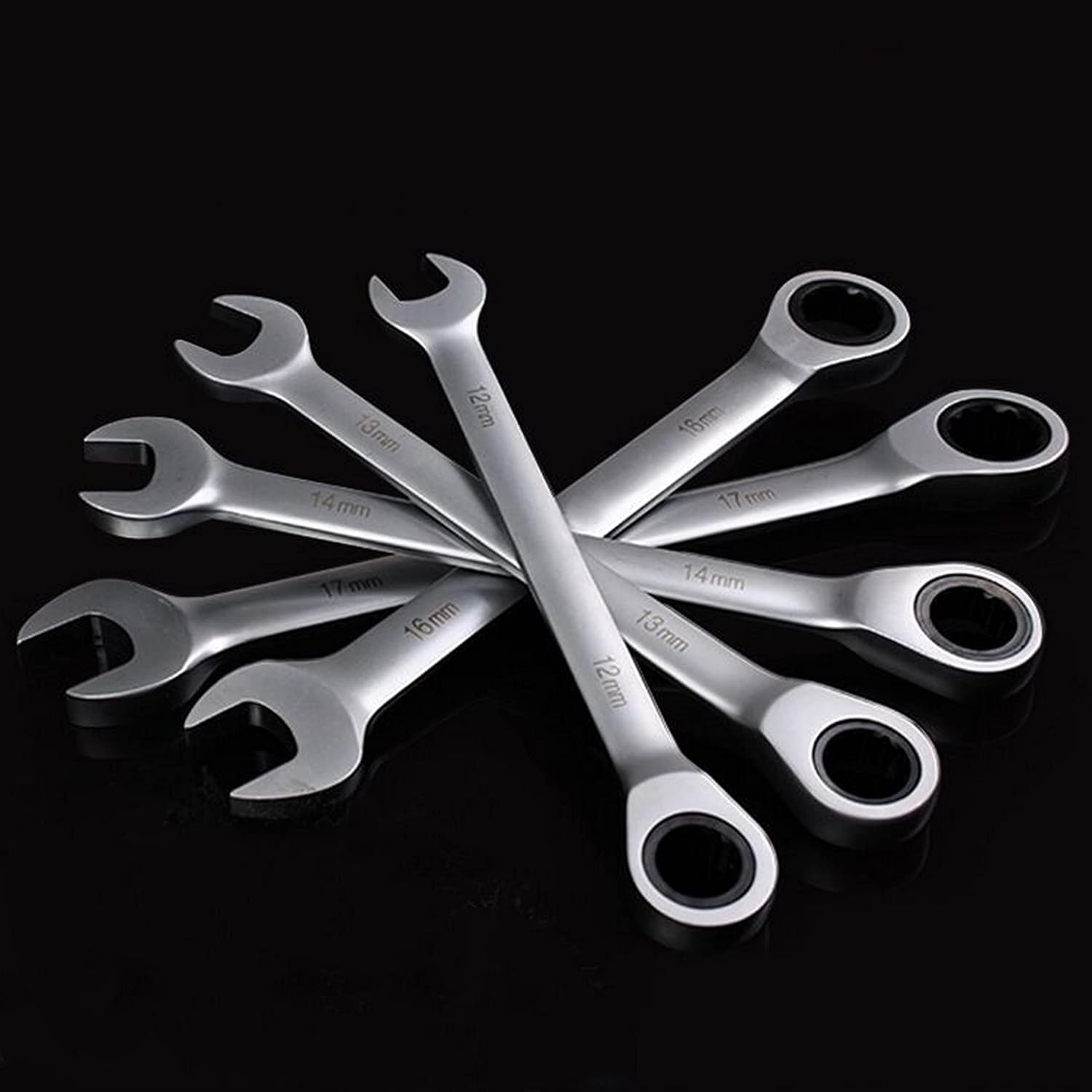 20mm Metric Ratchet Wrench 72-Tooth Box End Spanner Chrome Vanadium Silver