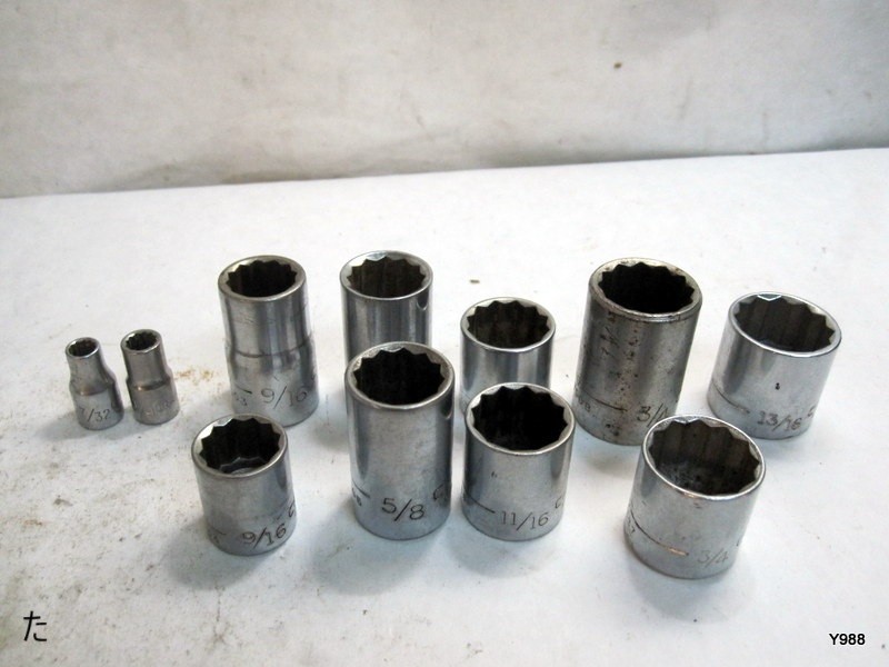 CRAFTSMAN set of 11 sockets mix lot see description