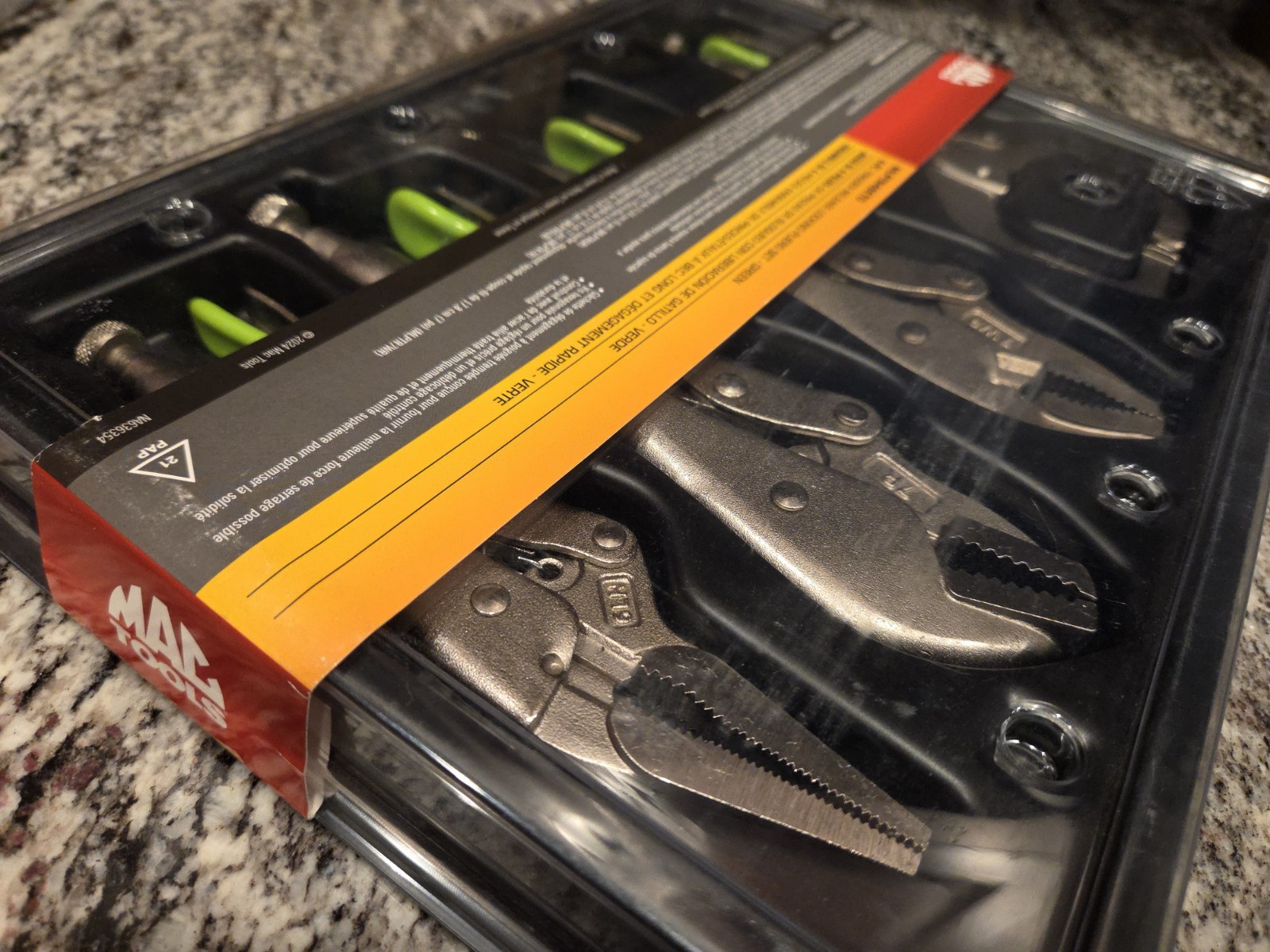 Mac Tools 4-PC. Trigger Release Locking Pliers Set – GREEN