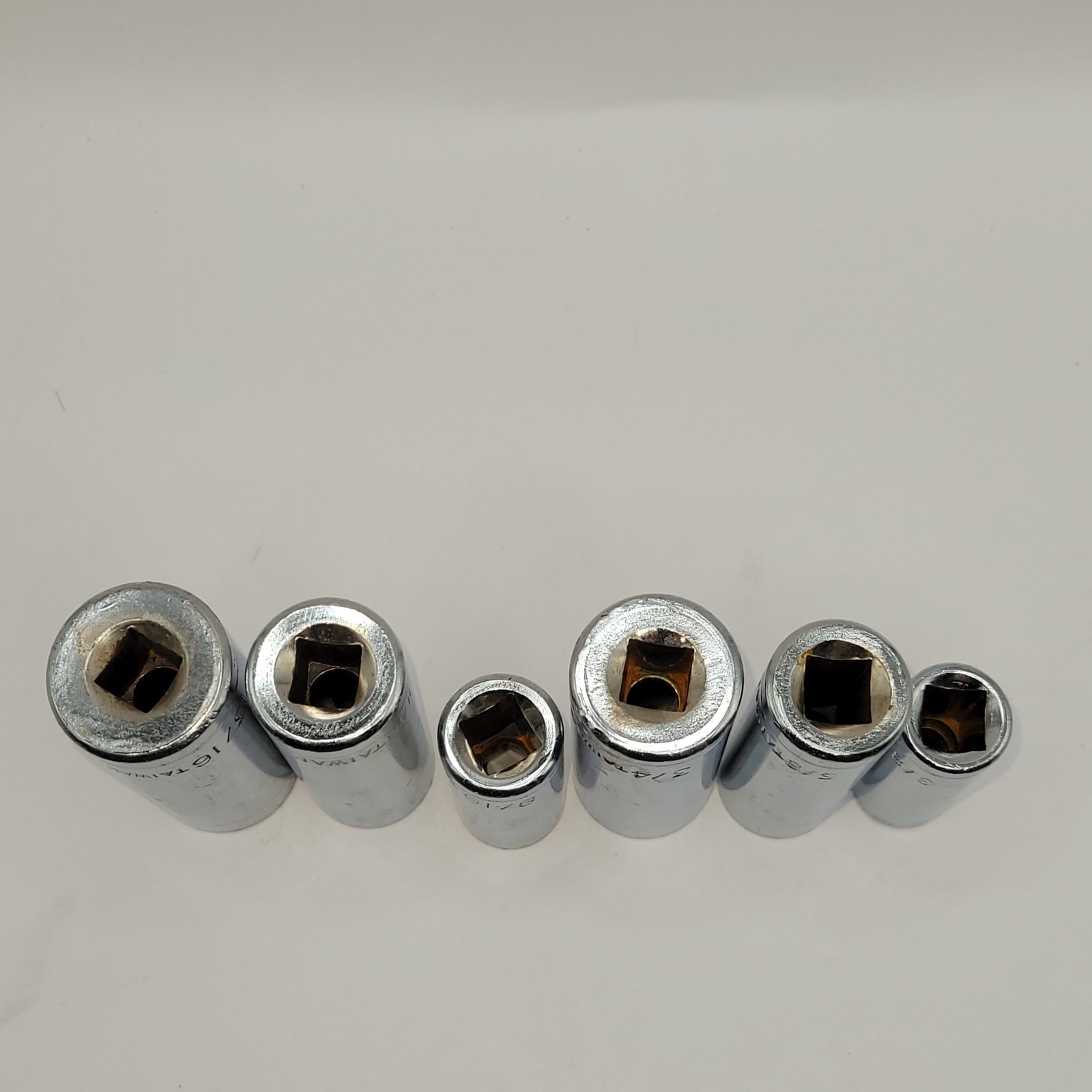 6 3/8″ drive – 6 point deep sockets – Taiwan SAE *see description for sizes