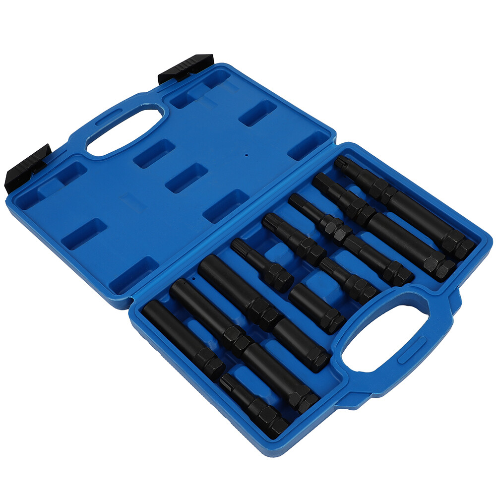 16pc Security Locking Key Lug Nut Master Pro Socket Set Tool Kit Wheel Removal