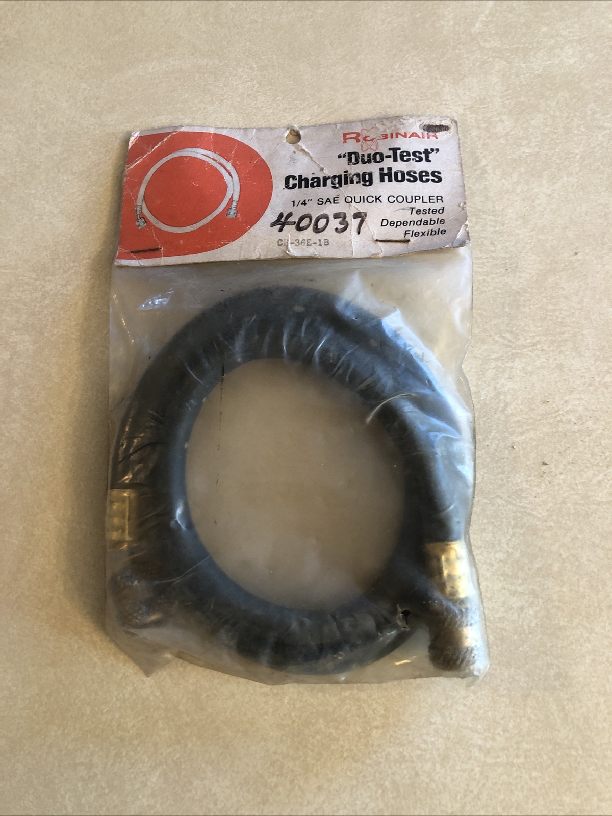 NOS Robinair Duo-Test charging lines CH-36E-IB 40037 1/4″ SAE Quick Coupler