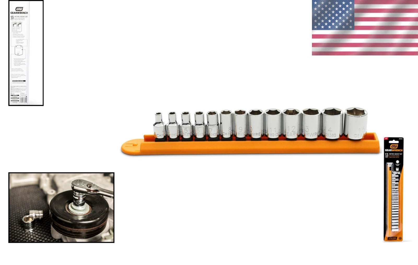 KD Tools 13-Pc. Standard Metric Socket Set//
