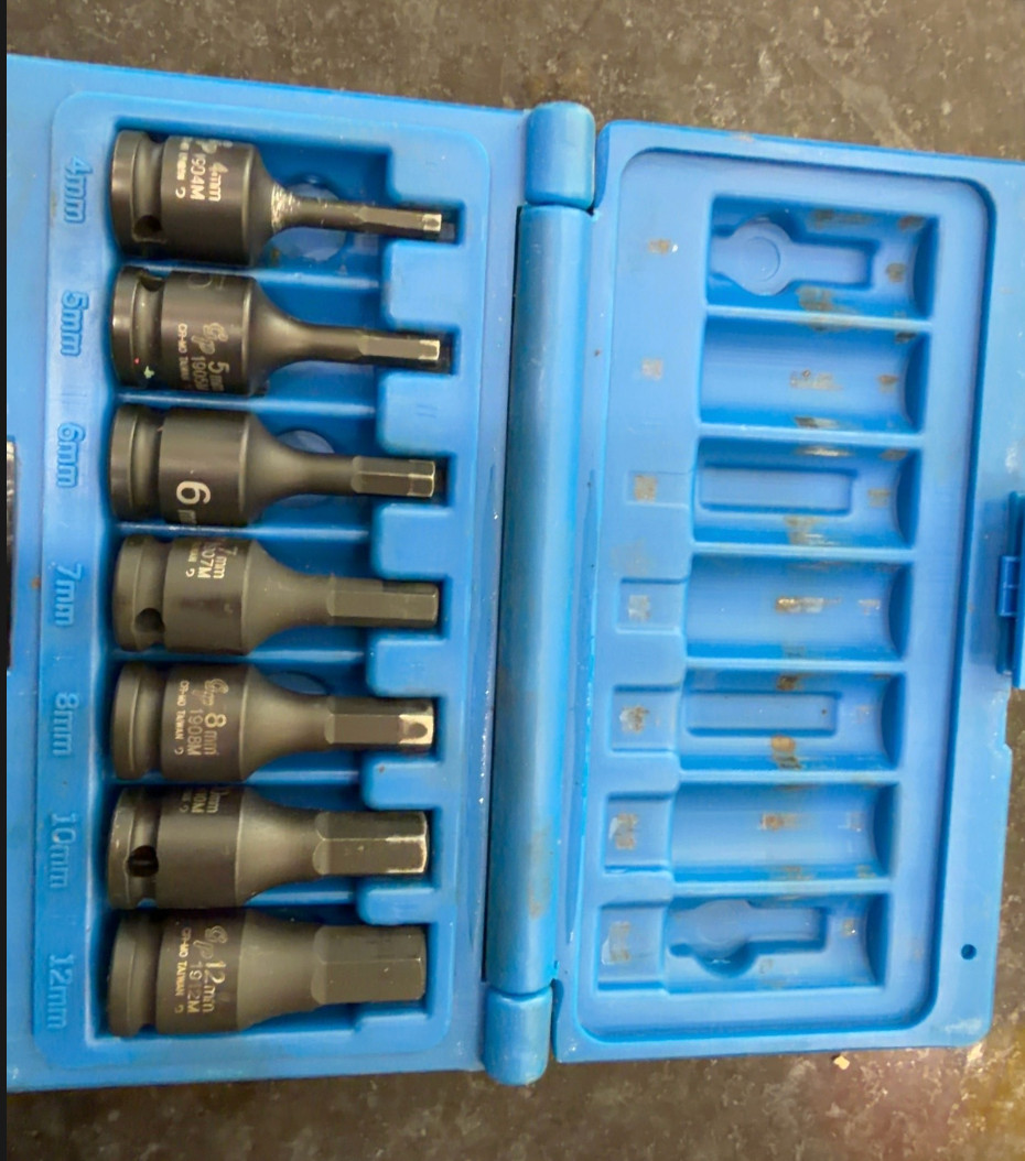 SP Tools 1297MH 7-piece 1/2″ drive metric hex (Allen) impact bit socket set