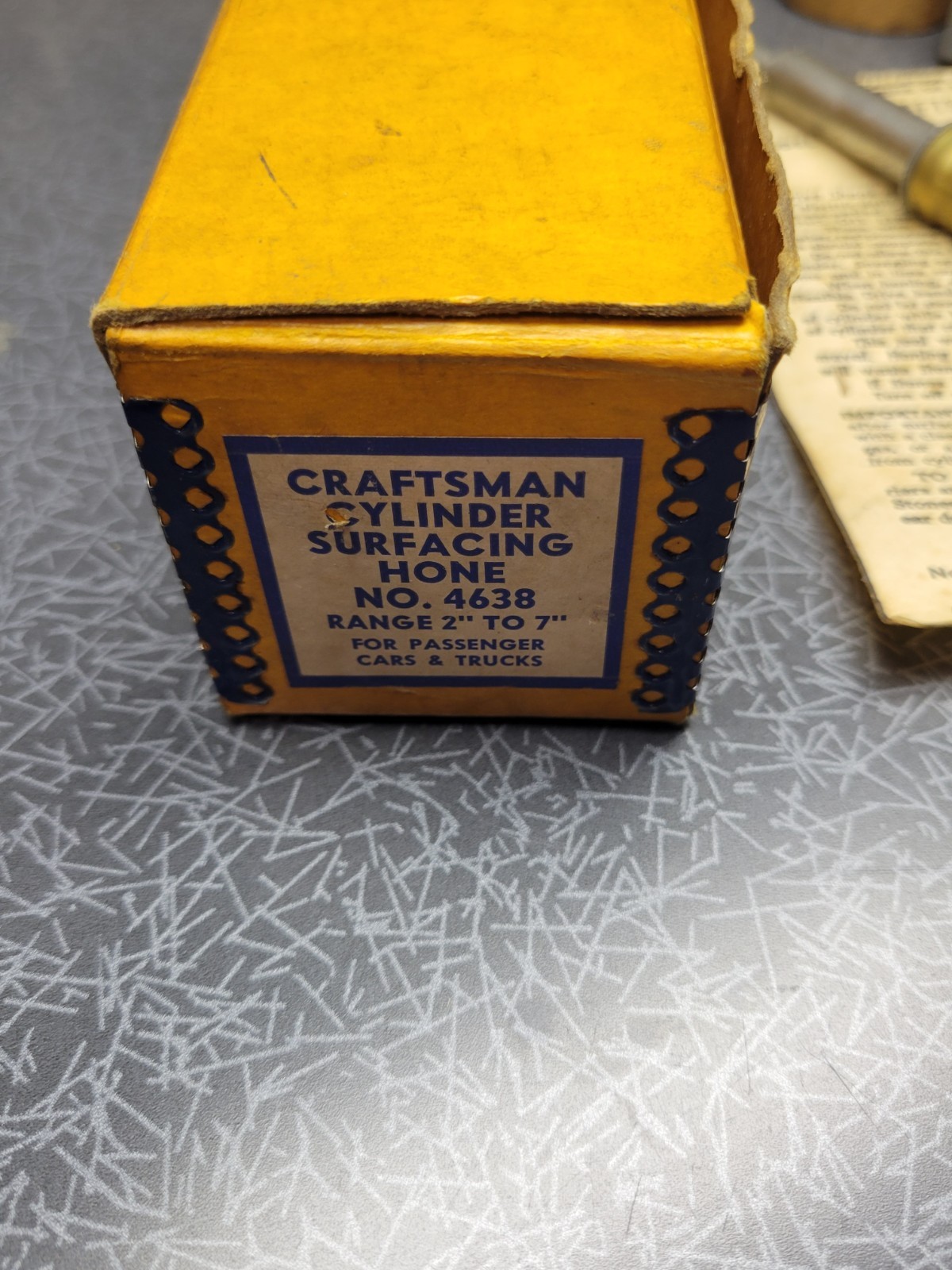 Vintage Craftsman Cylinder Surfacing Hone 9-4638 Made In USA