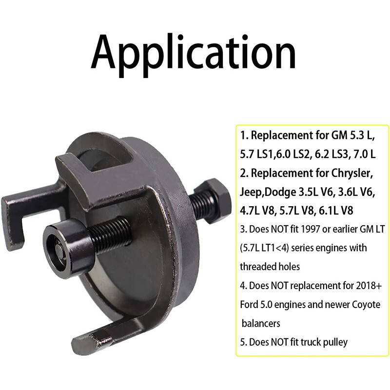 Harmonic Balancer Puller Crank Pulley 25264 For GM 5.3L 5.7 LS1 6.0 LS2 6.2 LS3