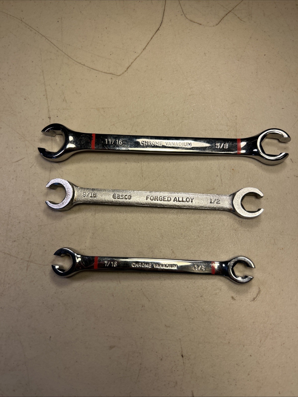Assorted Double Flare Nut End Wrenches Lot Metric & SAE