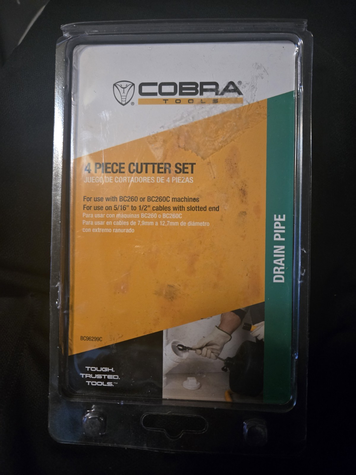 Cobra Tools 4piece Cutter Set Use W/ BC260 Or BC260C Drai. Pipes New