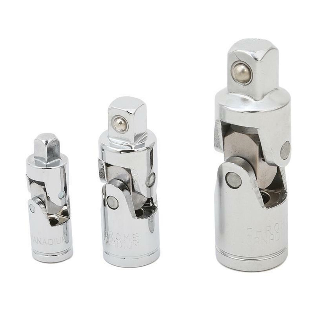 3PCS Impact Socket Wrench Adapter Set — Universal / Swivel — 1/2 3/8 1/4 Drive