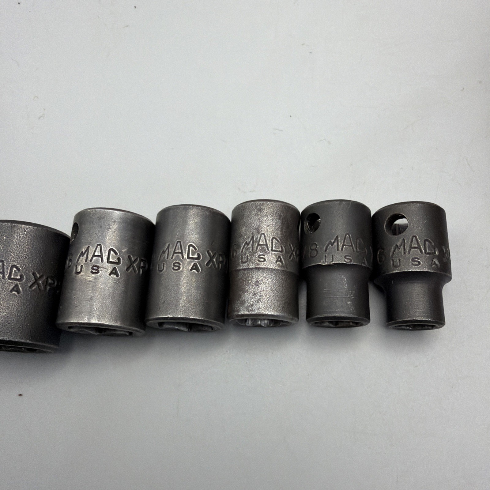 Mac Tools 8 Pc 3/8″ Dr SAE 5/16”-3/4” 6-Point Shallow Impact Socket Set XP USA