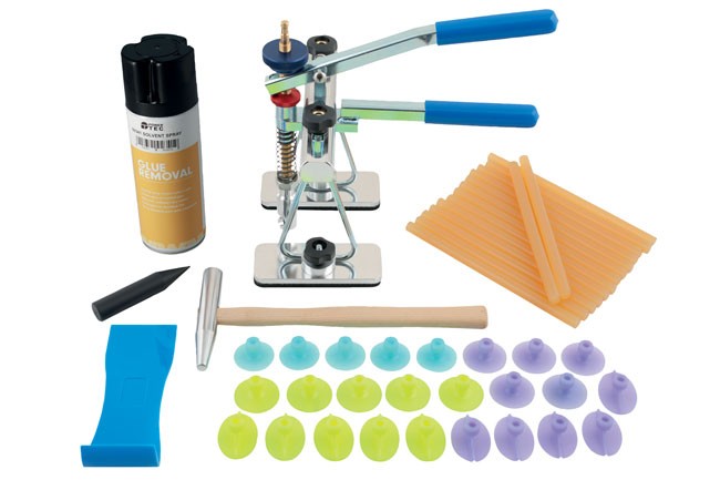 POWER-TEC 92308 Hot Glue Dent Removal Kit Pulling System With 25 Suction Cups