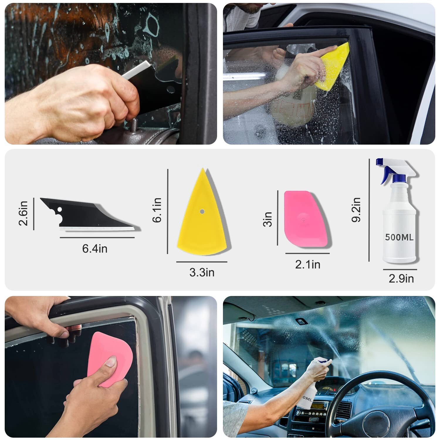 Herramienta Para Polarizar Ventana De Carro Auto Tinte Tint Tool Aplicación Kit