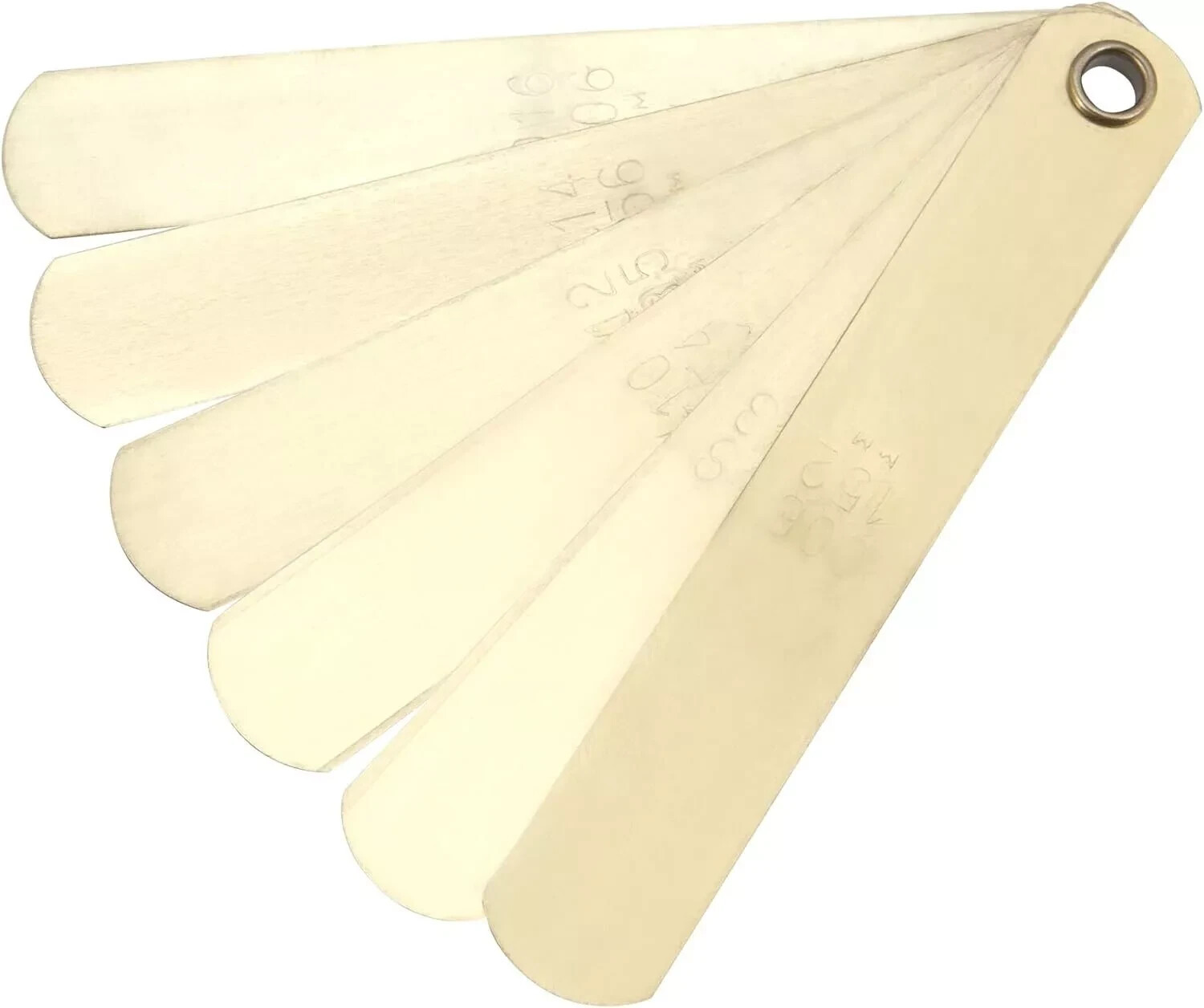 Performance Tool W80526 6-Piece Non-Magnetic Brass Blades Feeler Gauges