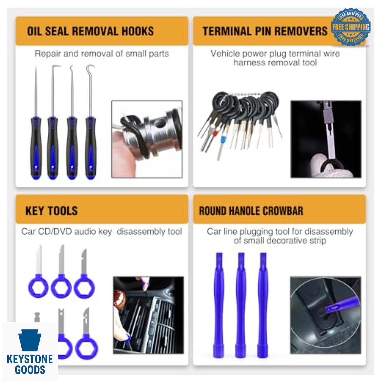 330 Piece Trim Removal Tool Kit Auto Push Pin Clip Set Pliers Pry Tool Car Panel