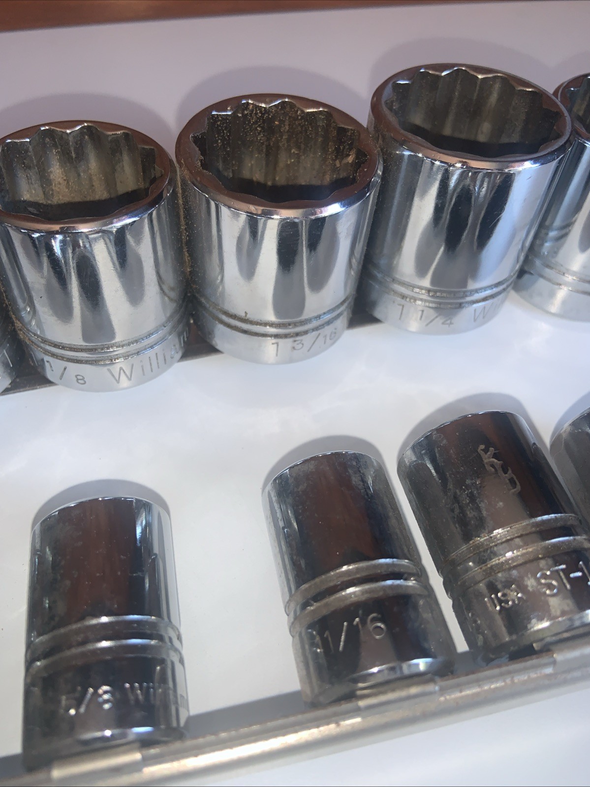 Vintage JH Williams, 1/2 Inch Drive, 16 piece, 12 Point Socket Set