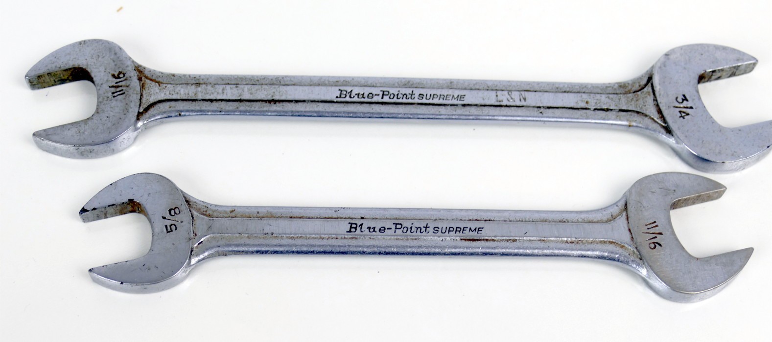 2 Blue Point OPEN END Wrenchs 3/4 – 11/16 & 5/8 – 11/16 SNAP ON MANUFACTURED