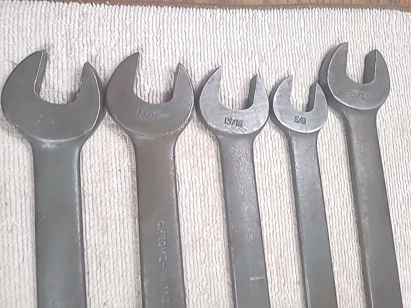 Vintage Bonney Wrenches 5 Pc Open End SAE USA MADE TOOL Set 1732, 1731, 1730 Etc