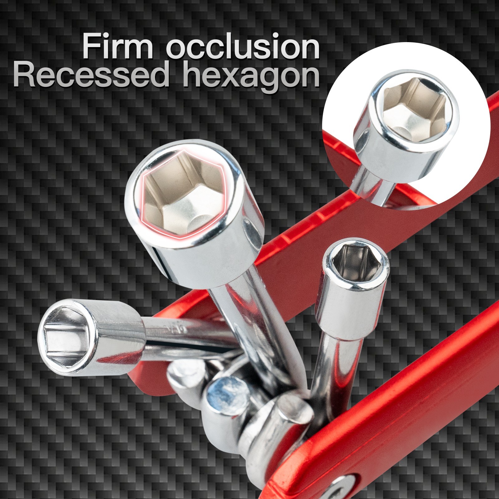 6 in 1 Folding Nut Driver Set Imperial Hex Nut Driver Set Folding Socket Wrench