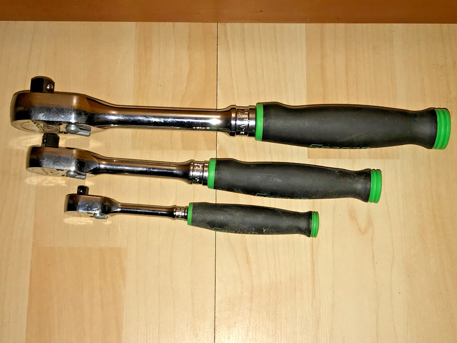 New Snap on SH936A FH936A THL936A Green Ratchet Set Nos 1/4 3/8 1/2″