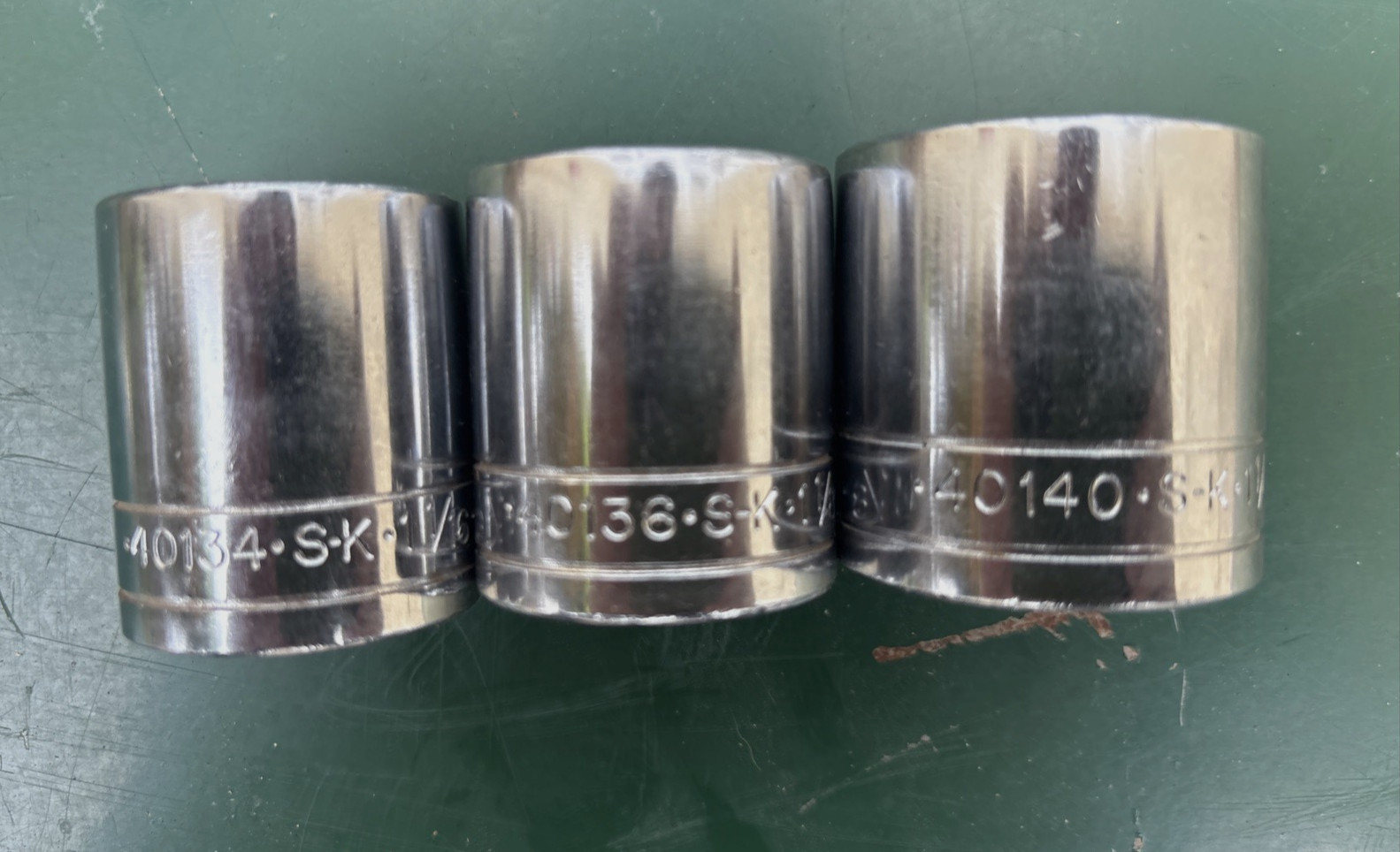 Vintage S-K (SK) Socket Lot – 1/2 Drive SAE 12 Pcs – 7/16” to 1 1/4”