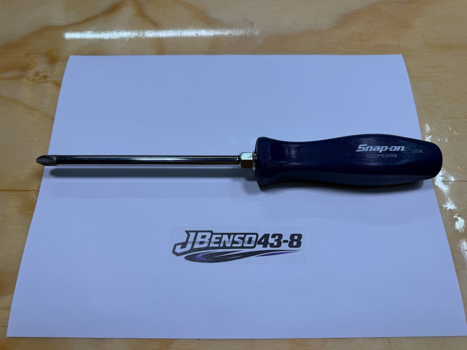 Snap-on Tools NEW CLASSIC BLUE #3 Phillips Hard Handle Screwdriver SDDP63IRACB