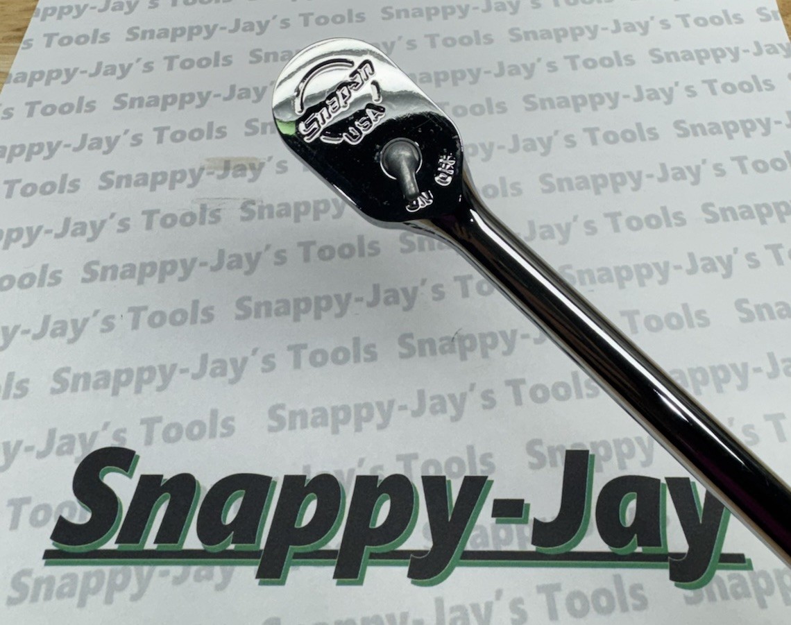 Snap-on Tools USA NEW 3/8″ Drive GREEN Soft Grip LONG Fixed Head Ratchet FHL80G
