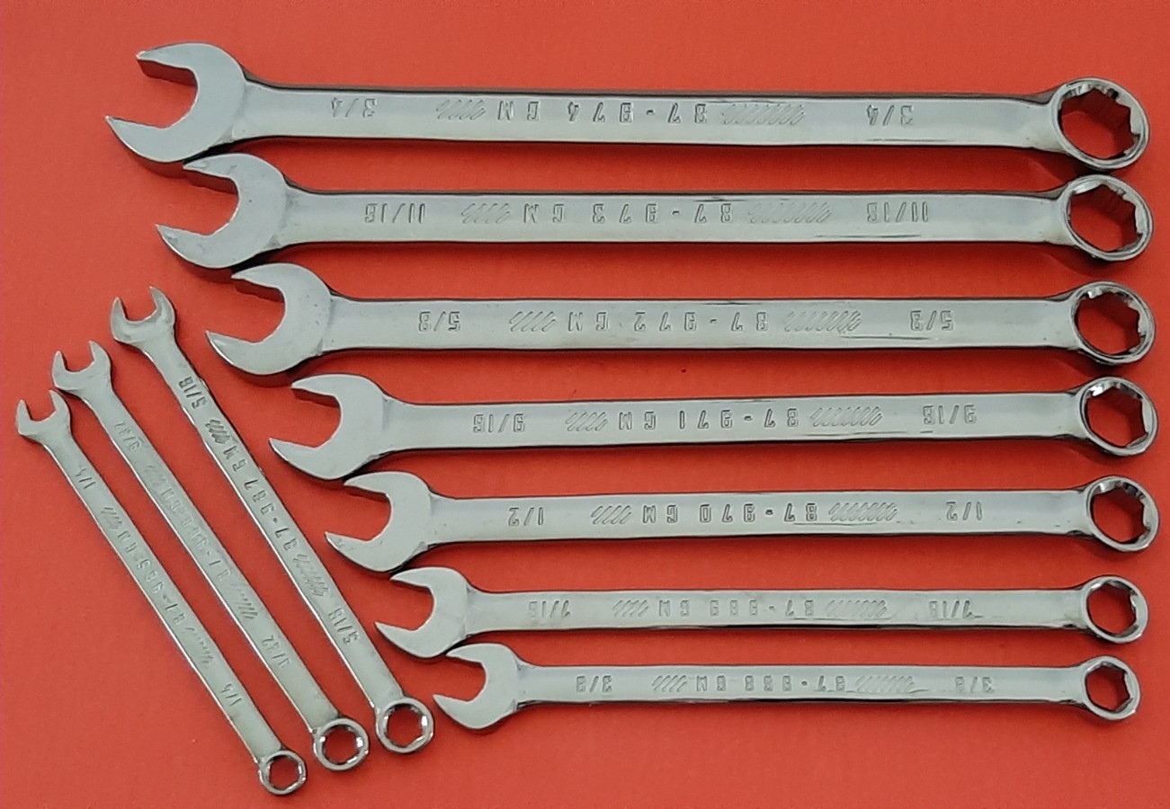 NEW Craftsman OVERDRIVE 10 Piece SAE Combination Wrench Set 1/4″ to 3/4″
