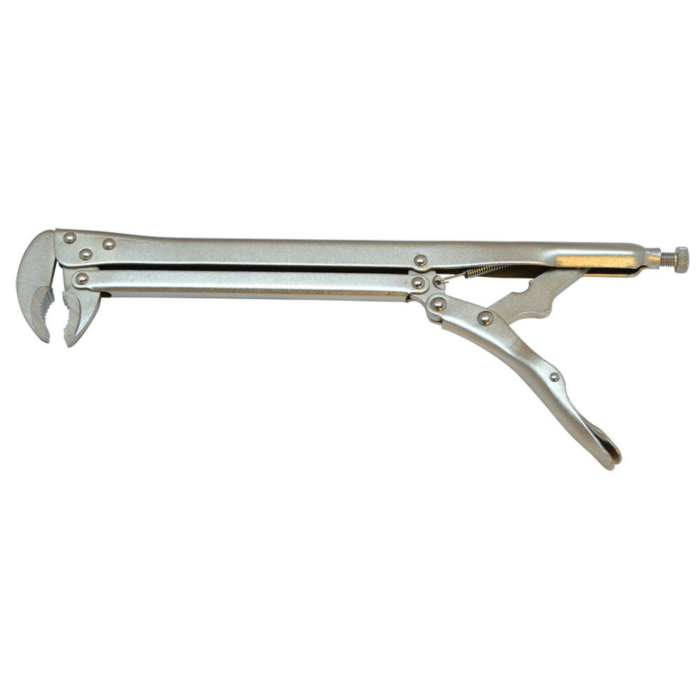 15″ Locking Pliers Bent Jaw 90 Degree Extra Long for Gripping Clamping Twisting